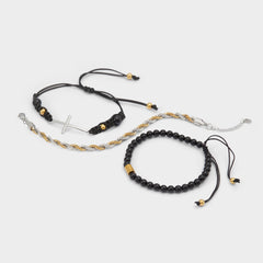 Aldo Waoron Black/Gold Multi Men's Jewelry - Bracelet Black/Gold Multi